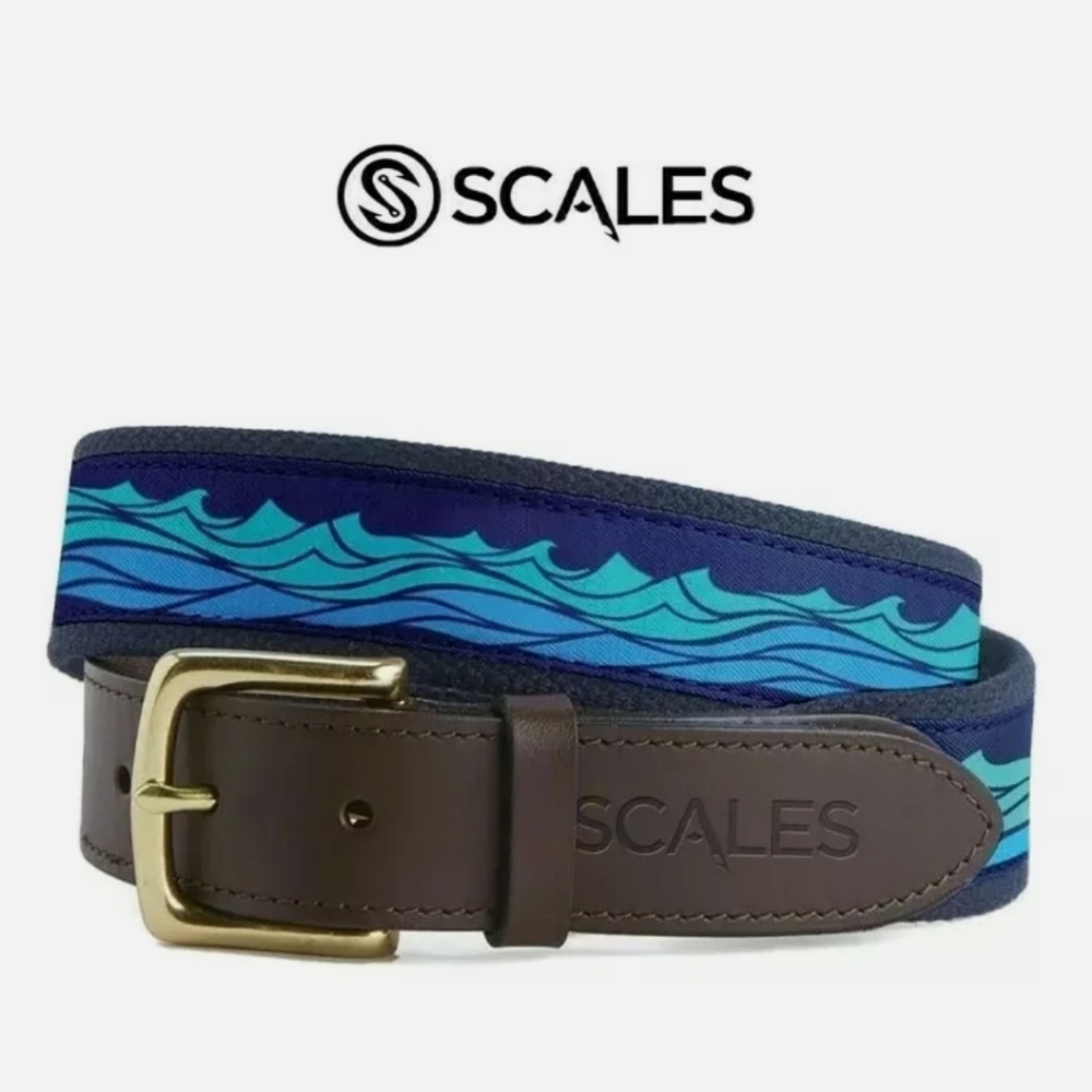 NWT SCALES GEAR MEN'S BELT SPORTY SEAS SIZE 32